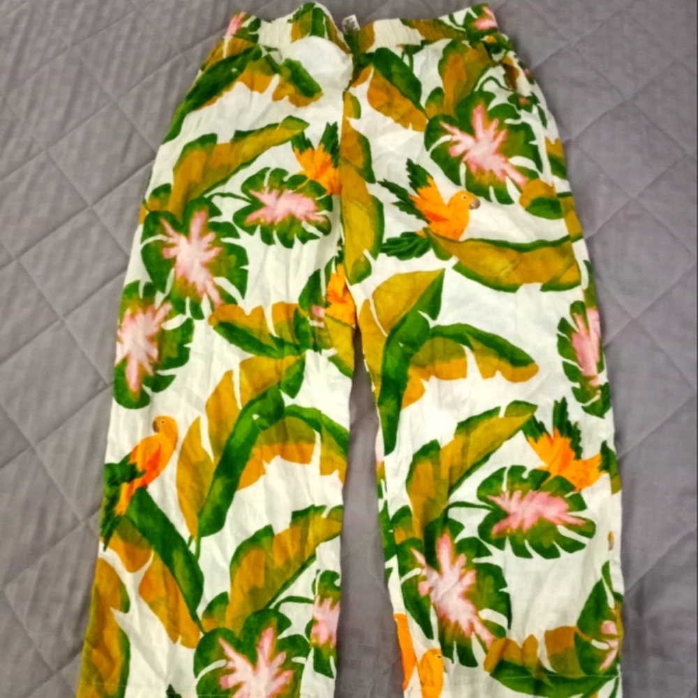 Panama Jack Tropical Crop Wide Leg Pants